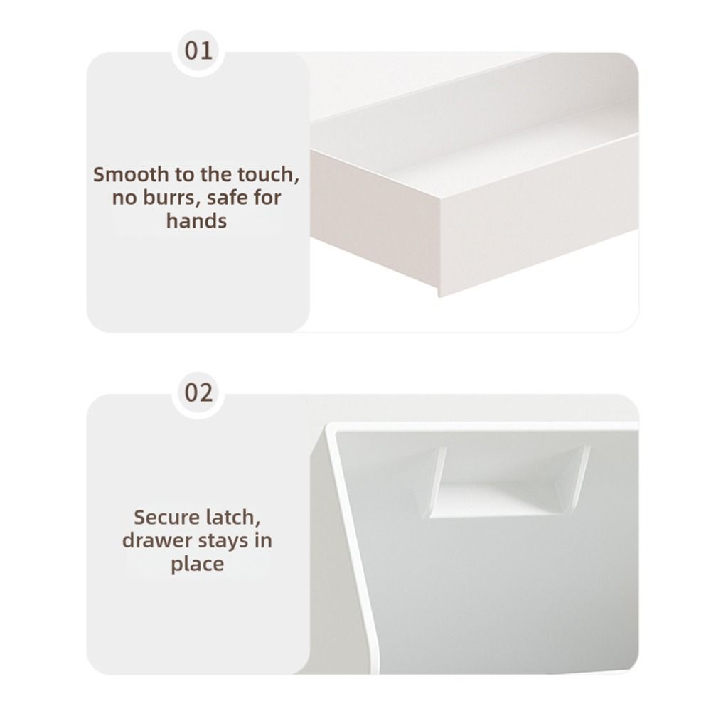Białe Pudełko do Przechowywania pod Biurkiem Samoprzylepne Pudełko do Przechowywania Ukryty Organizer do Przechowywania Organizer Szuflada Ukryty Design