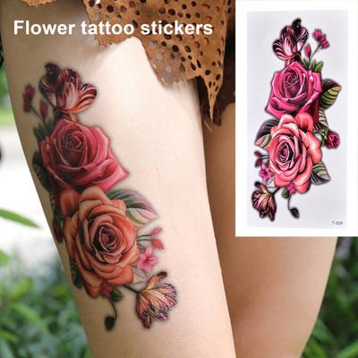 Body Tattoo Charming Waterproof Convenient Flower Temporary Tattoo Sticker for Girls