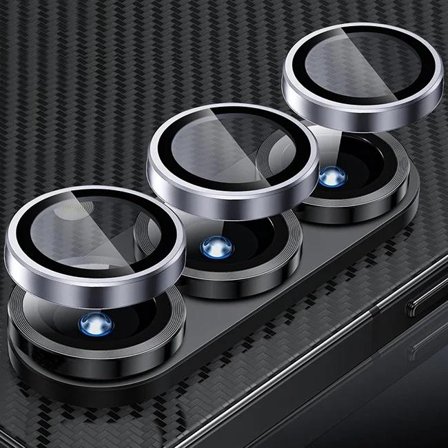 HD Color Metal Alloy Ring Tempered Glass Camera Protector For Samsung Galaxy Z Fold/Flip 8 Ultra 7 6 5 9H Anti‑Scratch Lens Cap 4