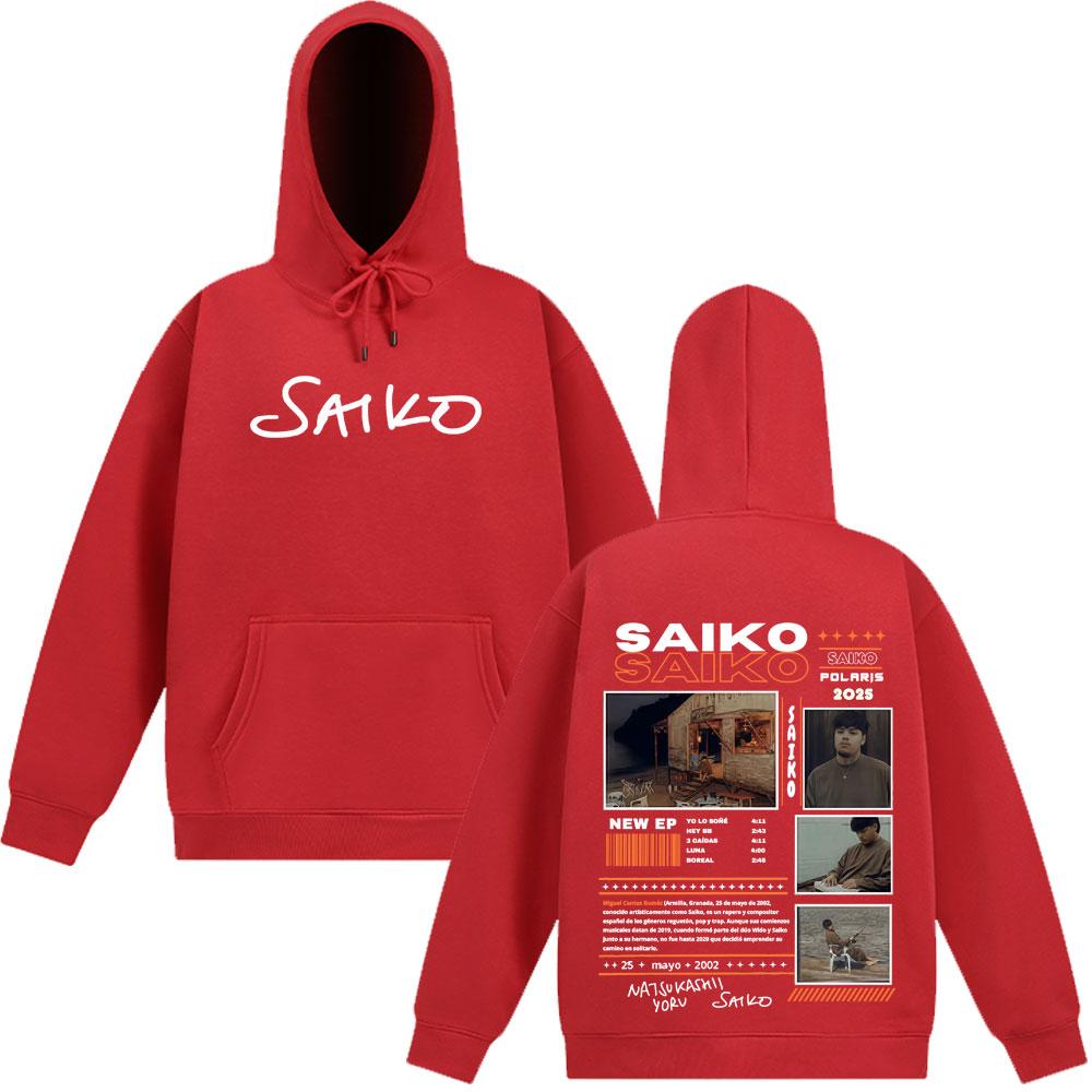 Rapper SAIKO Tour 2025 Album Graphic Hoodie Men Women Hip Hop Fashion Pullover Long-sleeved Casual Hip-hop Fleece Sweatshirt Top S