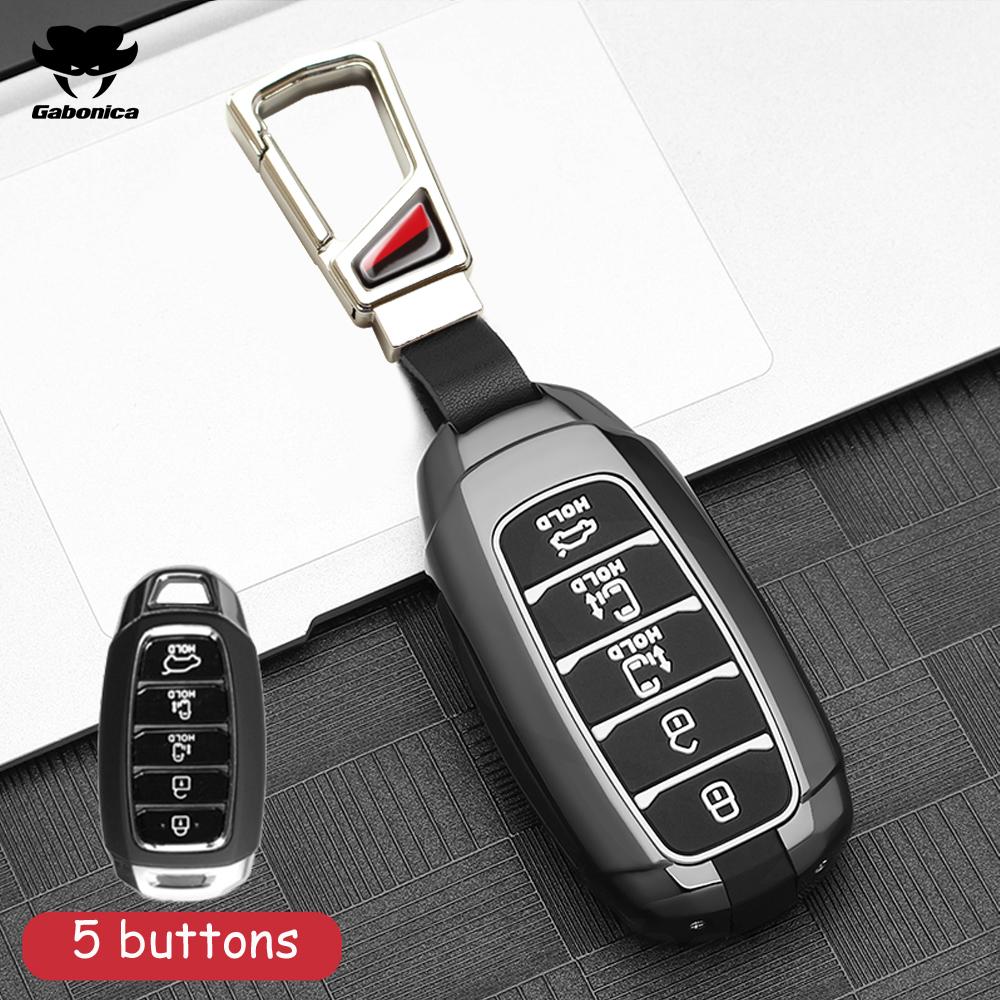 Alloy Car Key Cover For Hyundai N Line Verna Solaris Elantra Azera Kona Encino Grandeur Azera Palisade I30 Ix35 Accent Santa Fe