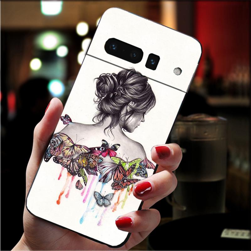 

Phone Case For Google Pixel 10 9 Pro XL 9A 8 7 6 Pro Pixel 8A 7A 6A Pixel 8 7 6 5 Colorful butterfly Flower Google Pixel 6A