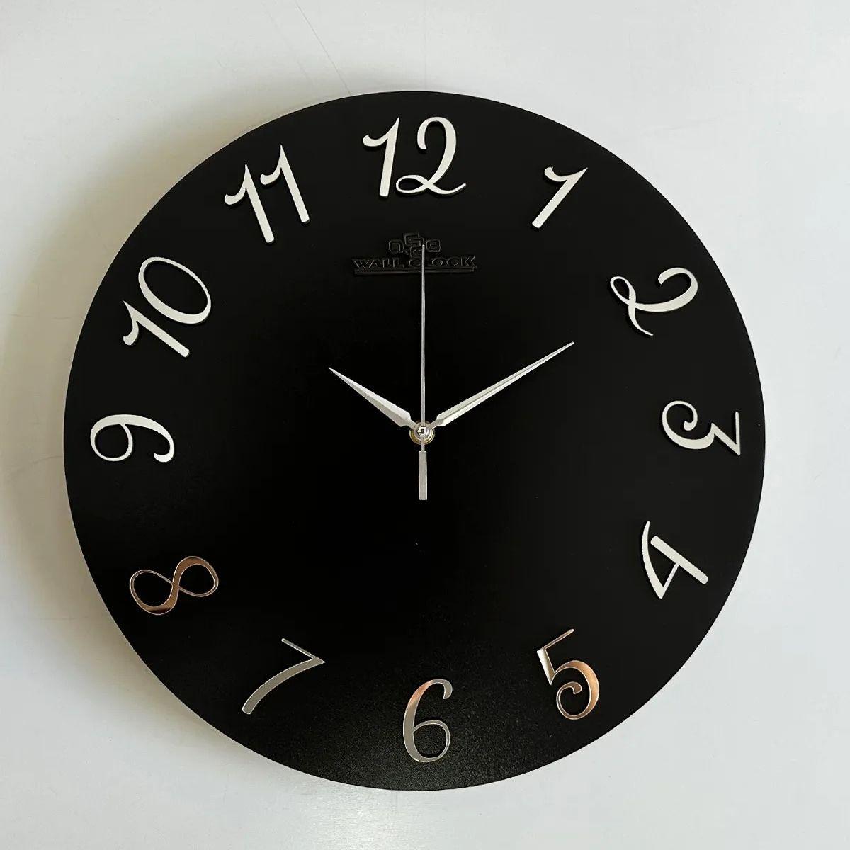 

Декоративные деревянные настенные часы со стандартными цифрами, современный дизайн, настенные часы, украшение для дома, офиса, гостиной, стены 37x37 см