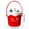 Portable Christmas Gift Box Eve Apple Packing Bag Santa Candy Snack Storage Bucket for Home Xmas Holiday New Year Party Supplies