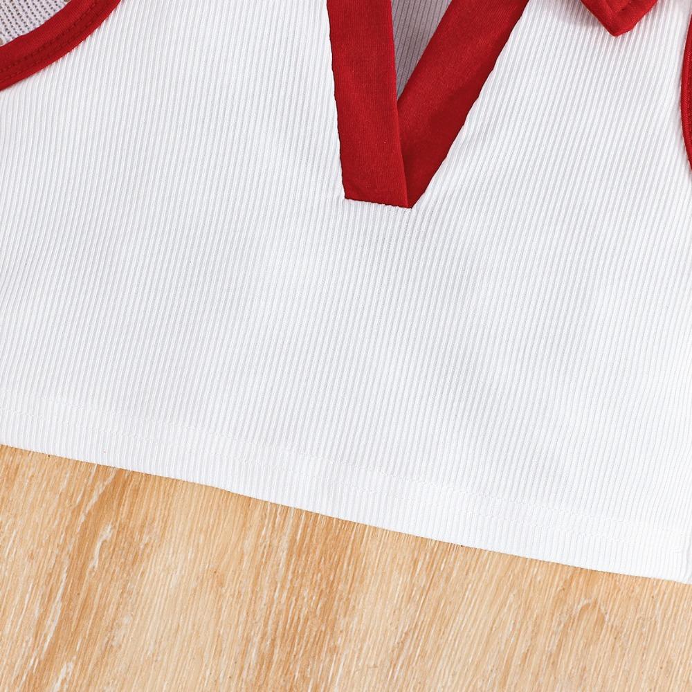 Dětské letní oblečení s krátkým rukávem Nové kojenecké dívčí tílko + kovbojský overal s krátkým rukávem Oblek pro dívky Módní oblek