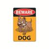 Vintage Tin Art of Courtyard Dog: Garden No - Entry Warning Sign for Home Decoration