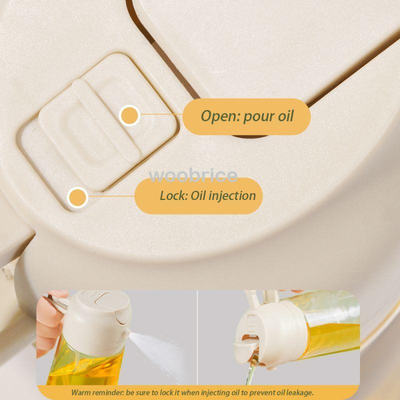 2in1 500ml Plastic Spray Oil Sprayer Bottle Spray Oil Dispenser Salad BBQ Kitchen Baking Roasting Camping Picnic Kitchen Tool