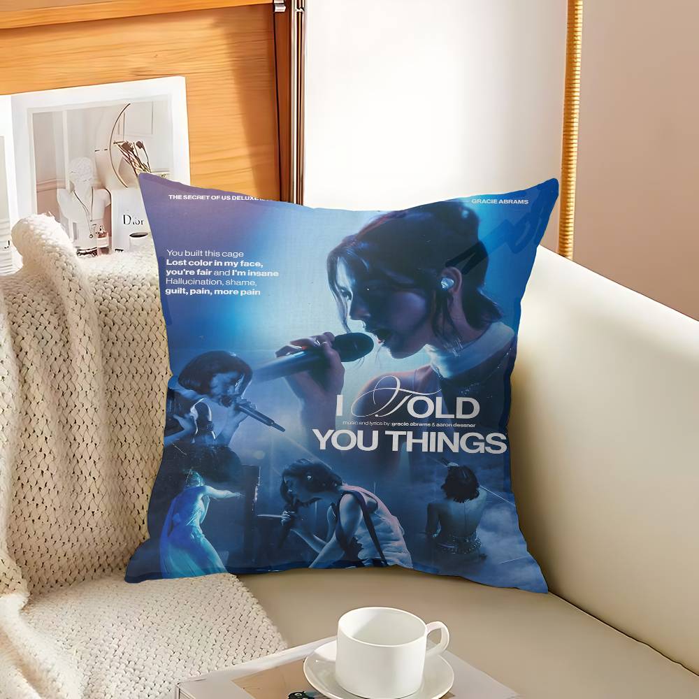 Gracie Abrams Hot Singer Cushion Cover Decorative Pillow Sofa Home Decor Case Pillow Cases