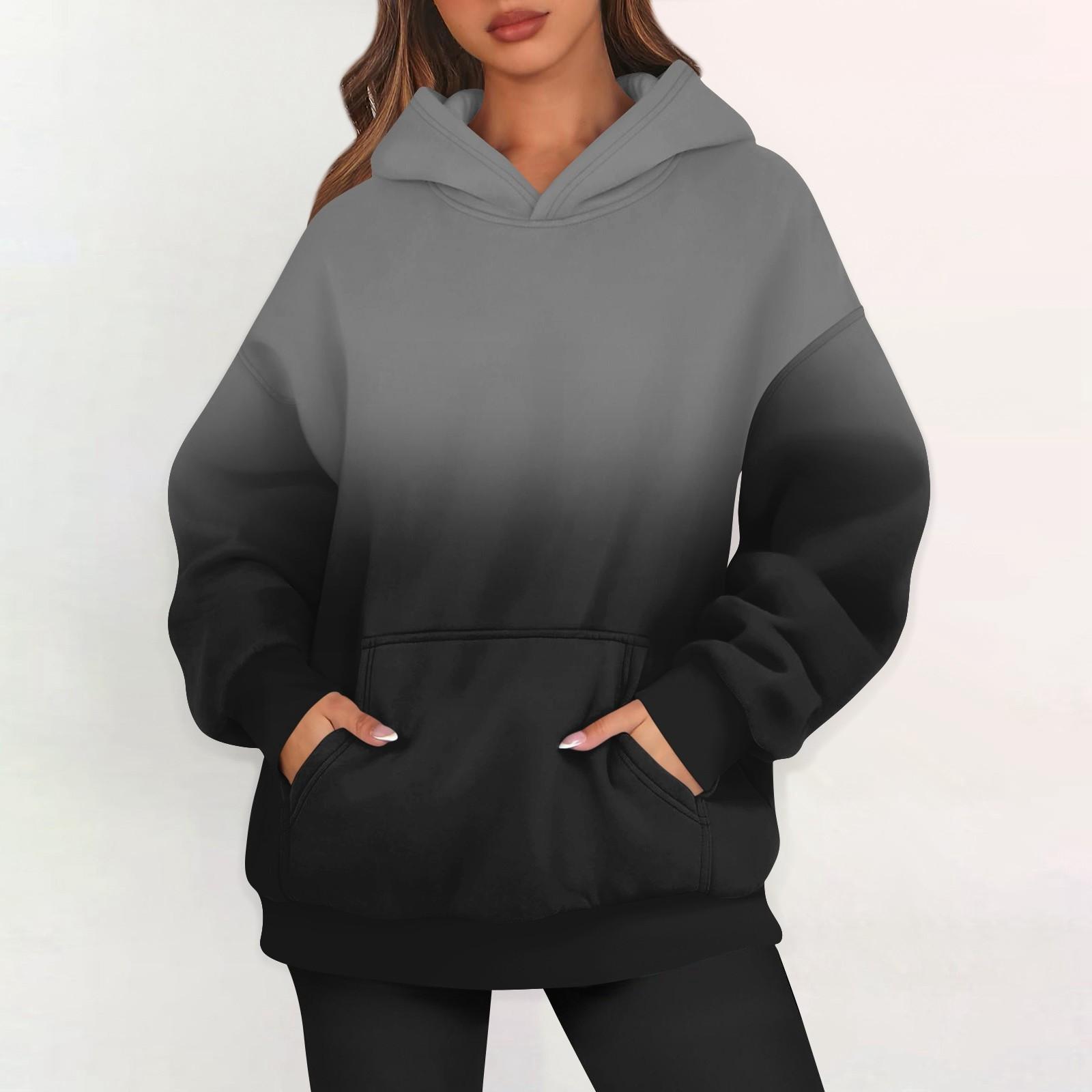 

Женские худи оверсайз из флиса, толстовки с длинным рукавом, пуловеры с карманом L