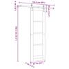ORKDAL Sliding Door Natural Finish 61 X 198.5 Cm Solid Pine Wood