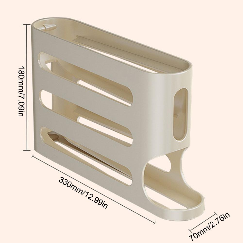4 Layers Automatic Rolling Egg Holder Rack Fridge Egg Storage Box Container Kitchen Refrigerator Egg Dispenser Kitchen Organizer