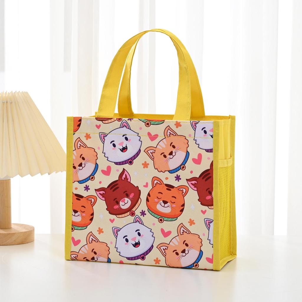 Cartoon Thickened Square Bento Lunch Bag for Kids