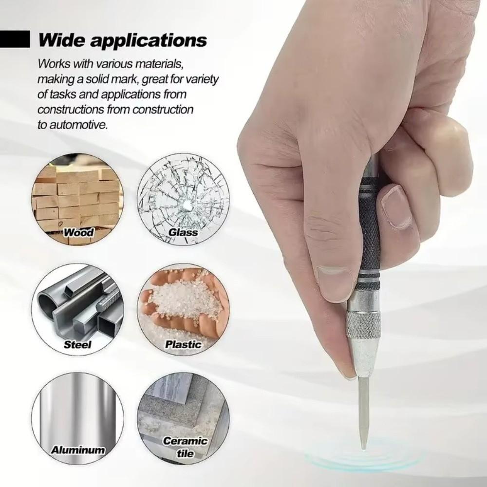 Heavy Duty Automatic Center Punch High-carbon Steel Hole Marker Punch  Carpentry Tool