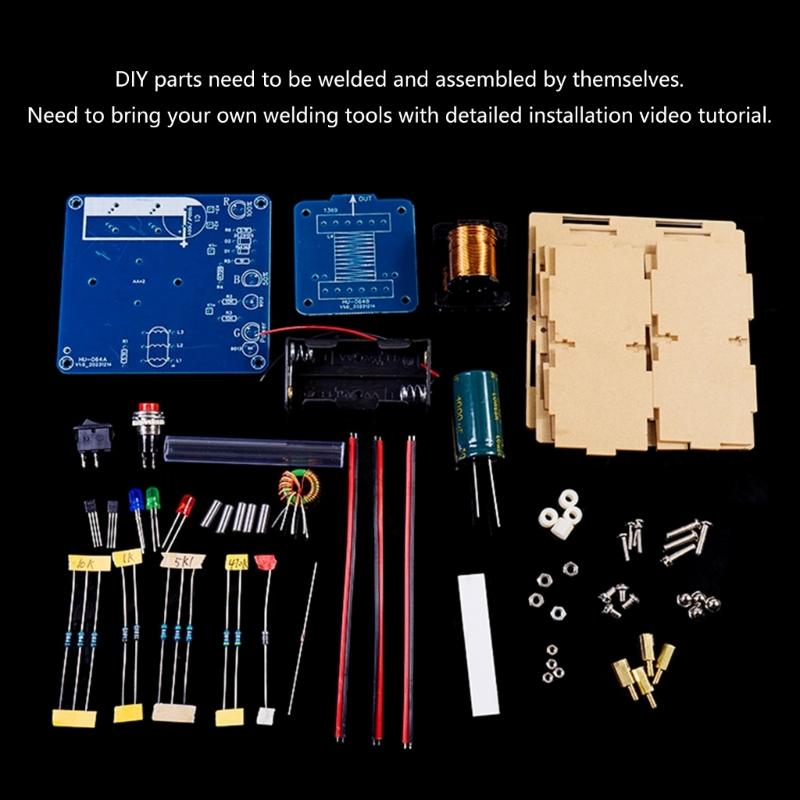 Soldering Practice Kit Handmade Electromagnetic Emitter DIY Coil Boost Transmitter Kit with High Pressure Circuit Board