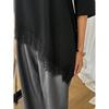 2026 Women's Short Sleeve Asymmetrical Lace Patchwork T-Shirt Loose Bat Sleeve Top