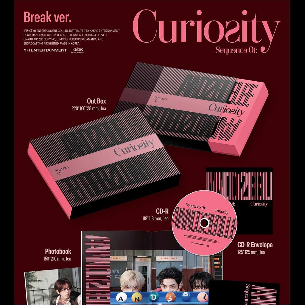 AND2BLE [Sequence 01 Curiosity] 1st Mini Album (Unnatural ver. / Gazed ver. / Break ver.) + Free Gift