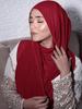 Muslim Rhinestone Hijab Scarf Gold Zipper Hijab Chiffon Plain Headwrap Long Shawl Headscarf Islamic Foulard