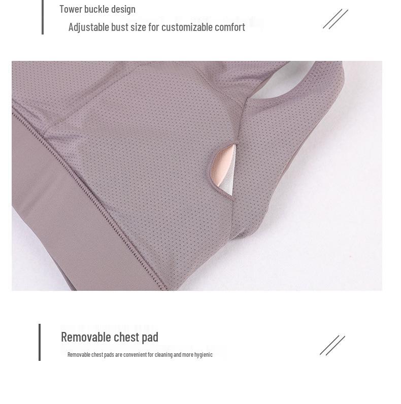 Women's Shockproof Sports Bra: Stylish, Gathered, Vest-Style for Running & Yoga