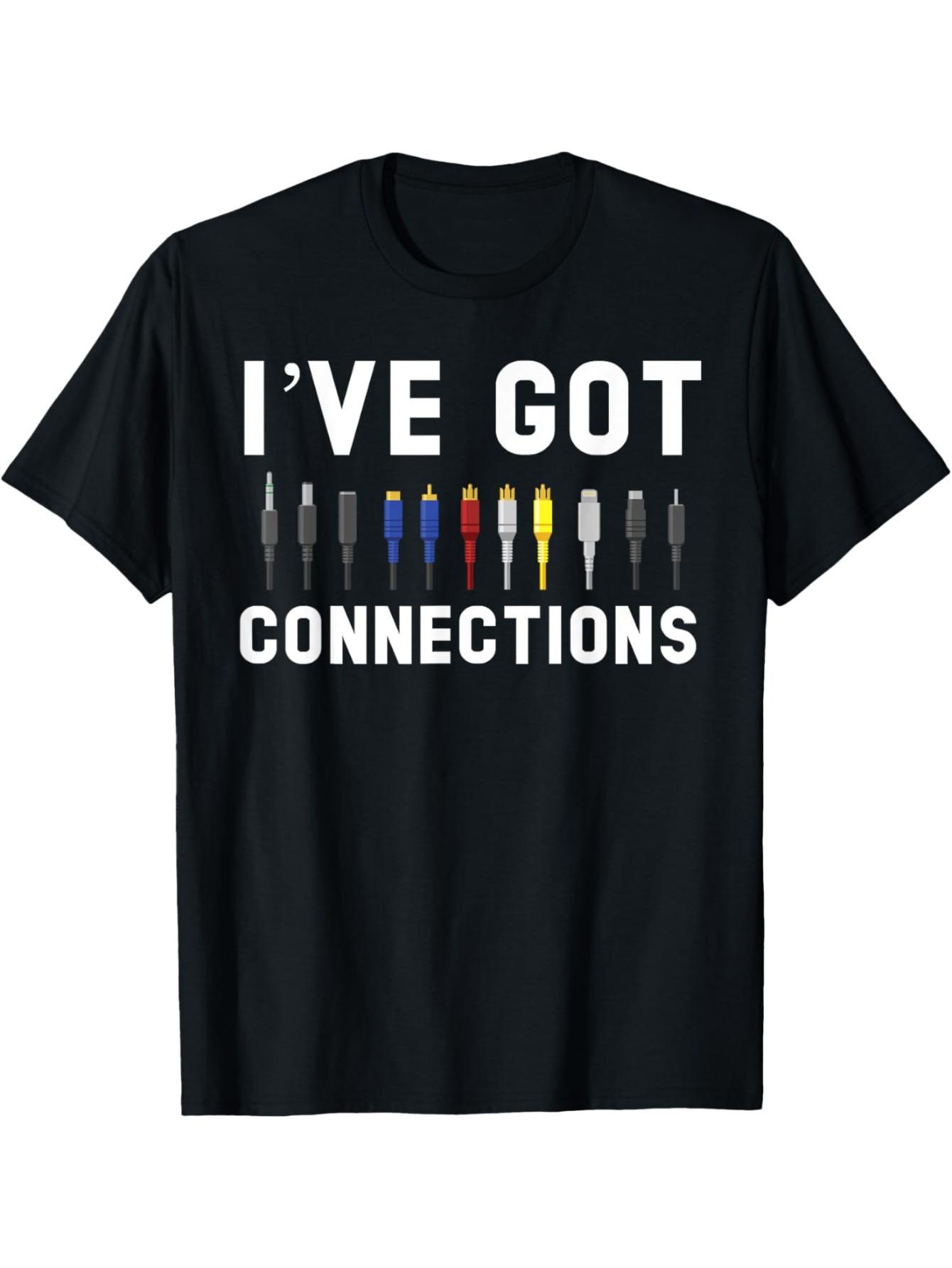 I ve Got Connections Tech Specialist T-Shirt - Consultant Graphic Tee with Tech Icons S