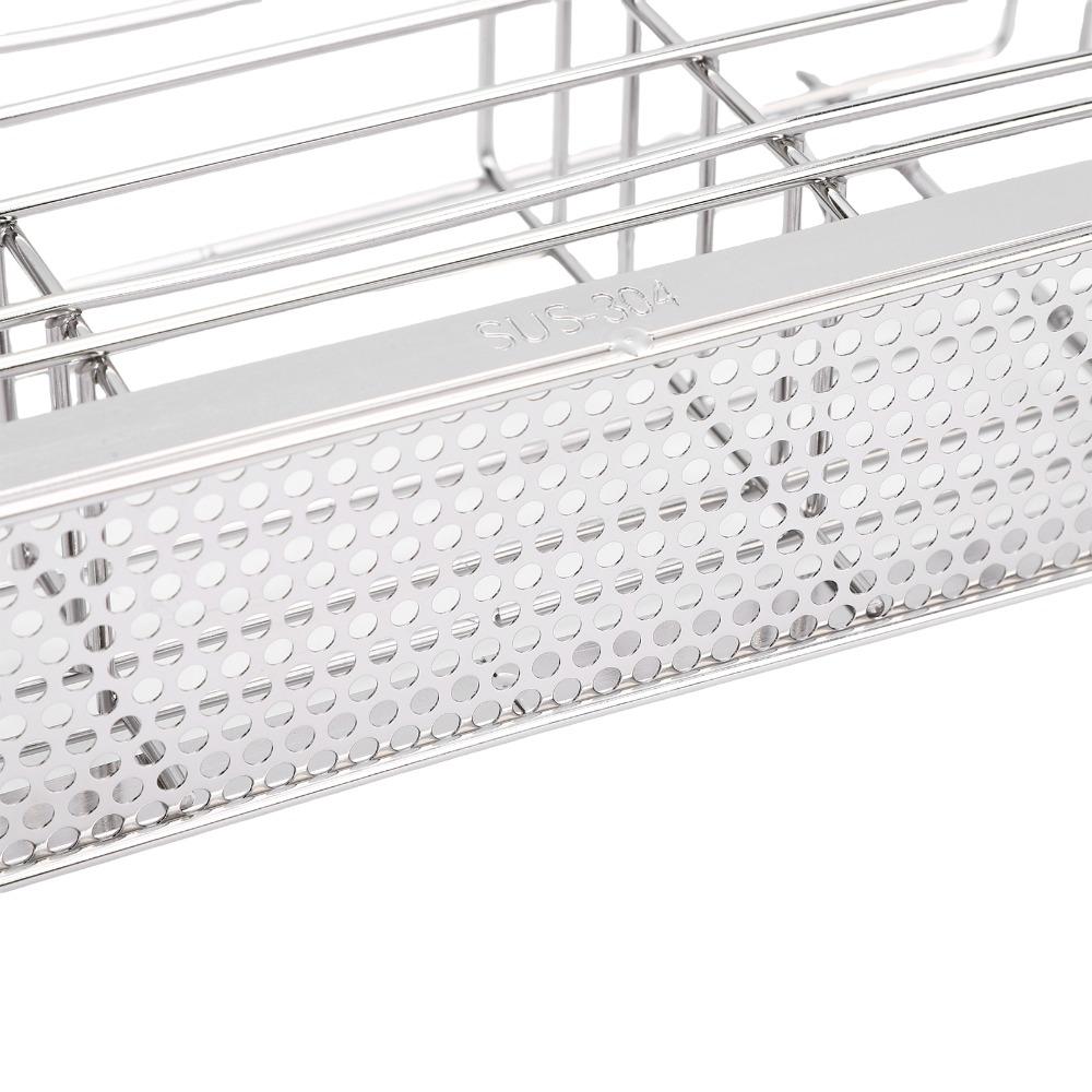 3 Compartments Utensil Drying Rack 304 Stainless Steel Cutlery Holder Organizer Chopsticks Forks