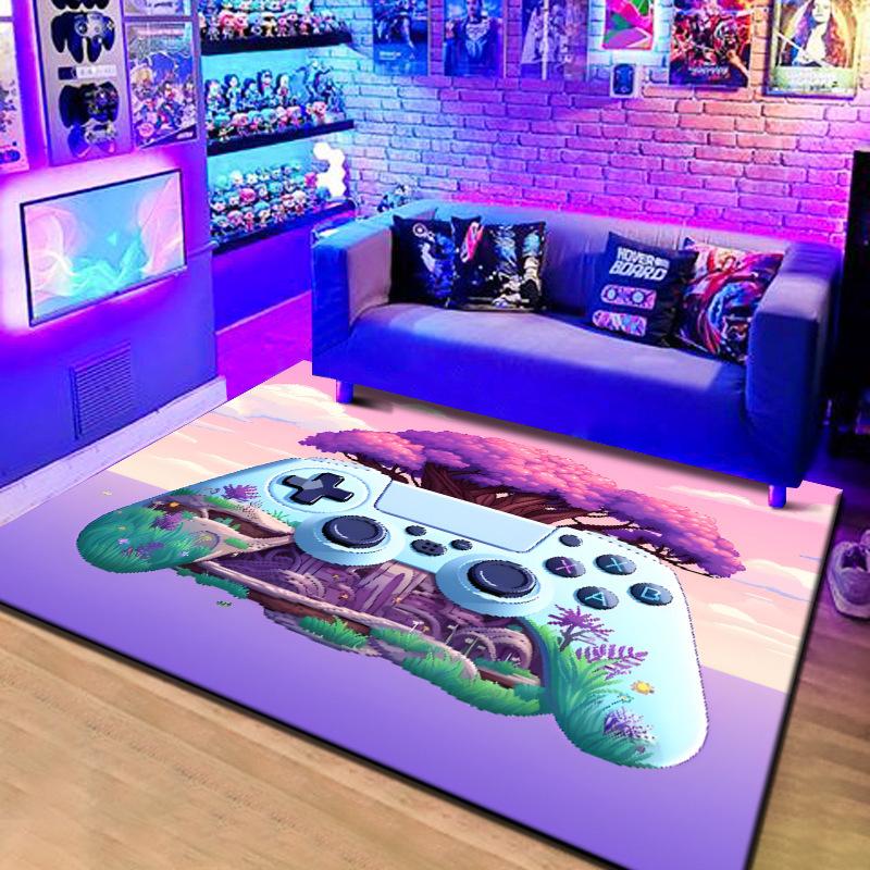3D Game Console Carpet, Video Game Controller, e-Sports Room Decoration Floor Mat, Cool Living Room Rug, Home Decoration