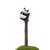 Cartoon Cute Tree Branch Climbing Panda Mini Model Ornament For Decor Gardening