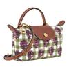 Longchamp Le Pliage Collection Classic Plaid Pattern Canvas Dumpling Bag Mini Women Shoulder Bag Artichoke-Green 34205HGGM04