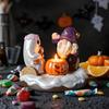 Ghost Shape Mold 4Pcs Halloween Silicone Candle Molds Set, DIY Gnome Pumpkin Handmade Soap Crafts Mold, Epoxy Resin Casting for Festival Crafting