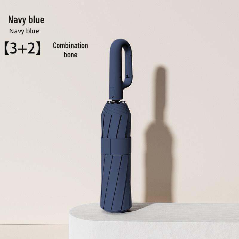 23" Buckle Umbrella: Portable, Windproof, Customizable 3-Fold Automatic Sun & Rain Accessory 