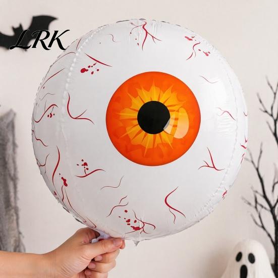 Reusable Polyester Film Decorations Simulated Eyeball Balloon, Horror Theme Halloween Party Decoration, Large Aluminum Indoor Outdoor Ornaments