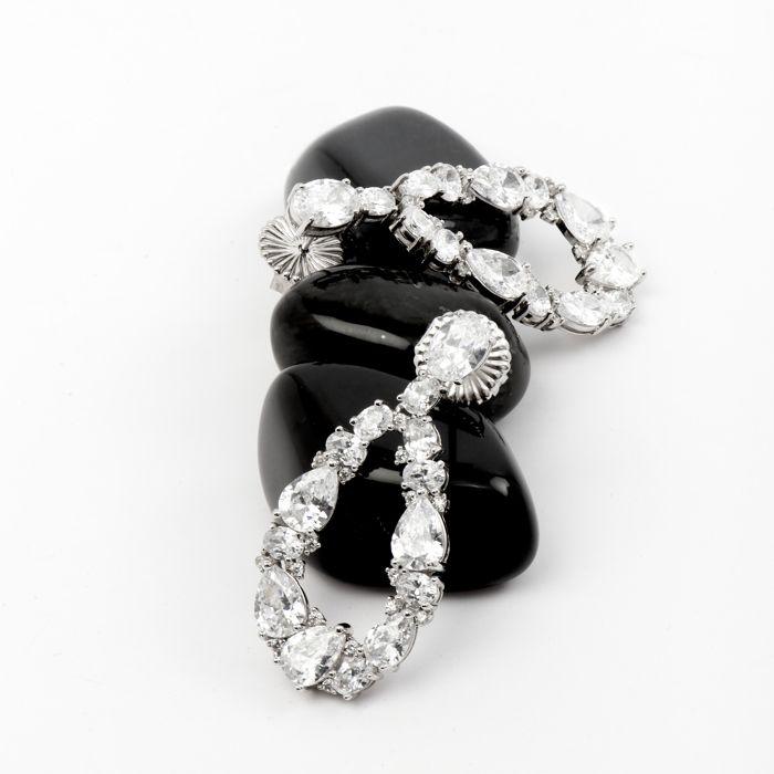 Boucles d'oreilles - LUXENTER - Madne - Argent 925 - Zirconium - Plaqué Rhodium