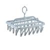 Foldable Laundry Drying Rack With 32 Clips 360 Rotating Hook For Home Dorm Use