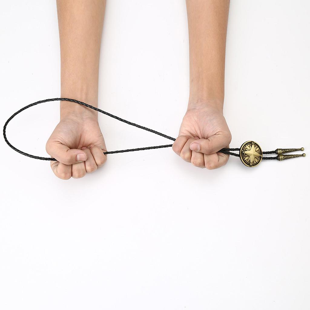 Vintage Western Cowboy Bolo Tie Guitar Head Necktie Punk Necklace Costume Accessory American Bola Tie Western