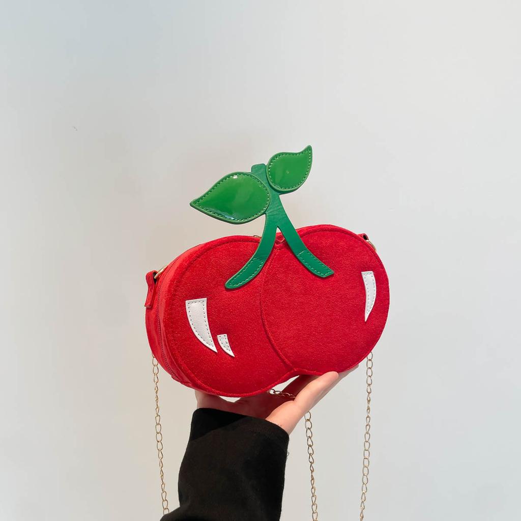 Unique shape design small bag women's new personalized creative sweet cherry shoulder crossbody chain bag