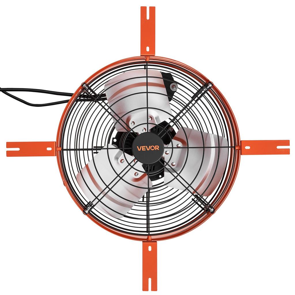 VEVOR Gable Mount Fan, 38.1 cm Attic Vent Exhaust Fan 1650 CFM Thermostat, Cooling and Ventilation for Home, Garage, Warehouse, Workshop