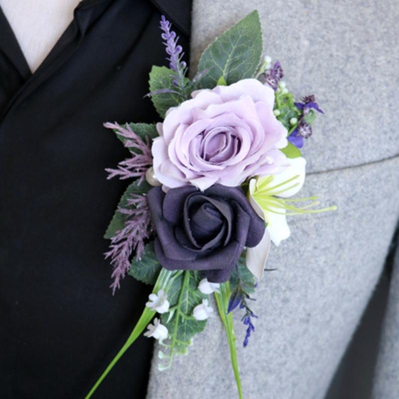 Wedding Boutonnieres Artificial Flower Arrangement for Wedding Reception Wedding Ceremony Engagement Decors