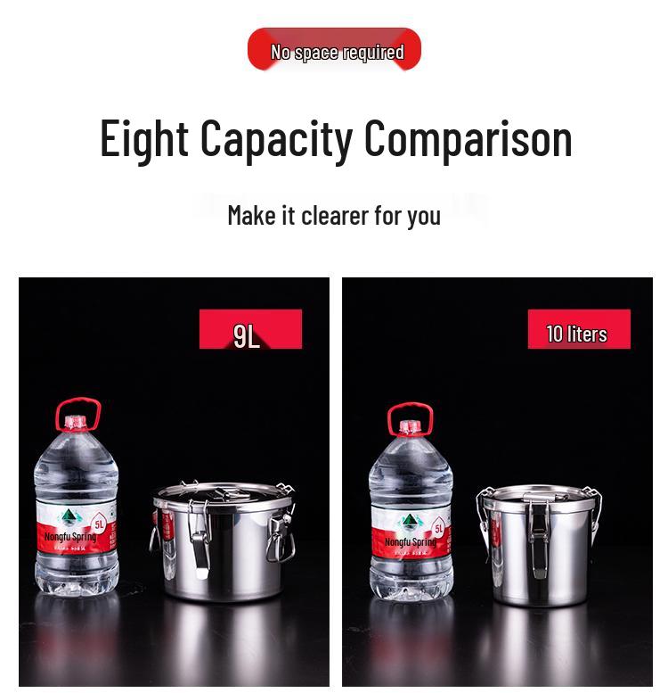 Barril Sellado Multiusos de Acero Inoxidable 304 para Almacenamiento de Vino, Té, Leche, Fermentación, Aceite o Arroz