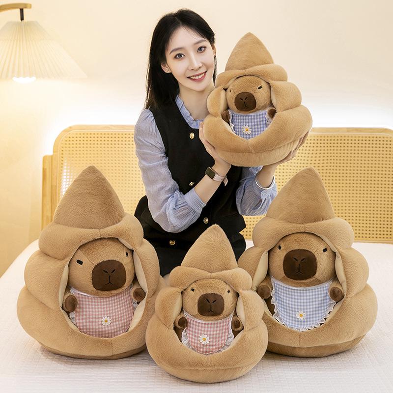 Adorable Capybara Nesting Doll Plush Toy - Detachable, Creative Rag Doll Gift for Boys and Girls