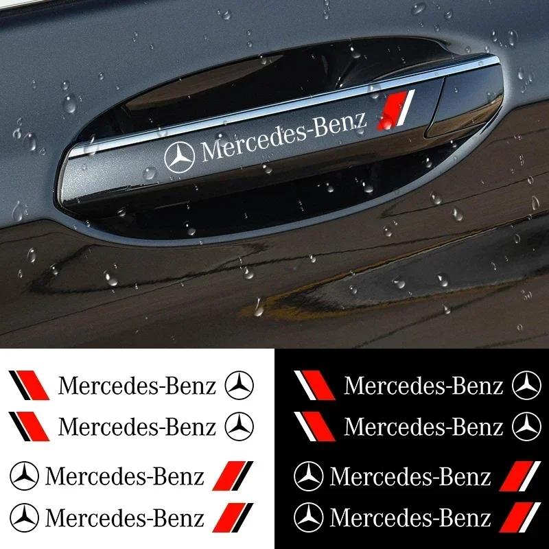 4 pièces Autocollants Poignée de Porte de Voiture Accessoires Pour Mercedess Benzs AMGs W202 W203 W204 W205 W210 W211 W212 W213 W177 V177 W176 W169