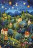 [Made In Japan] Beverly 1000-Piece Jigsaw Puzzle: Starry Night's Lullaby - A Flowering Village Watched Over by Cats (49x72cm) 1000-132
