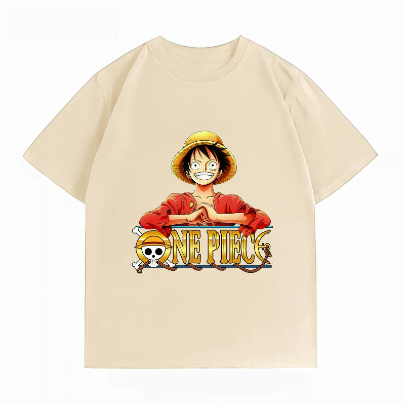 Unisex's Clothing New 100% Cotton Breathable Summer T-Shirt One Piece Luffy Print Casual Streetwear Unisex's T-Shirt