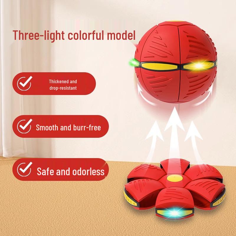 Self-Entertainment Elastic Dog Toy: Magic Flying Saucer, Deformable Foot-Stomping Ball, Educational Outdoor Sports Toy.