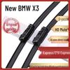 Genuine BMW X3 Wiper Blades: Front & Rear, Rubber Strips for 2018-2021 Models.