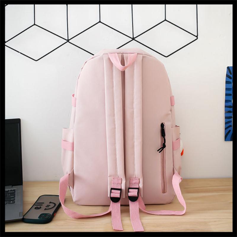 5pcs Schoolbag Student Large Capacity Spine Protection Five Piece Set  Boys Elementary School Students Girls' Backpacks Pencil Cases