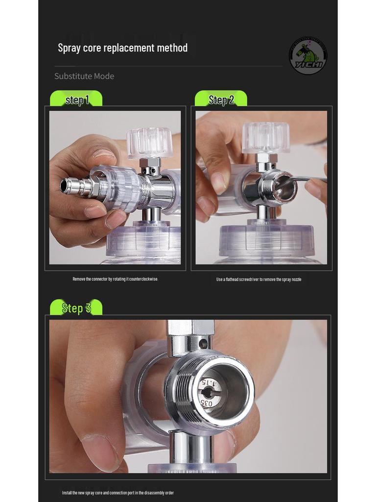 High-Pressure Car Wash Foam Spray Pot - Detachable & Replaceable Water Gun Core