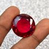 Natural Red Ruby Loose Gemstone 51.5 Ct Round Cut Mozambique for Jewelry Making and Gem Collections