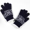 Winter Snowflake Fingerless Touchscreen Gloves Knitted Warm Outdoor Riding