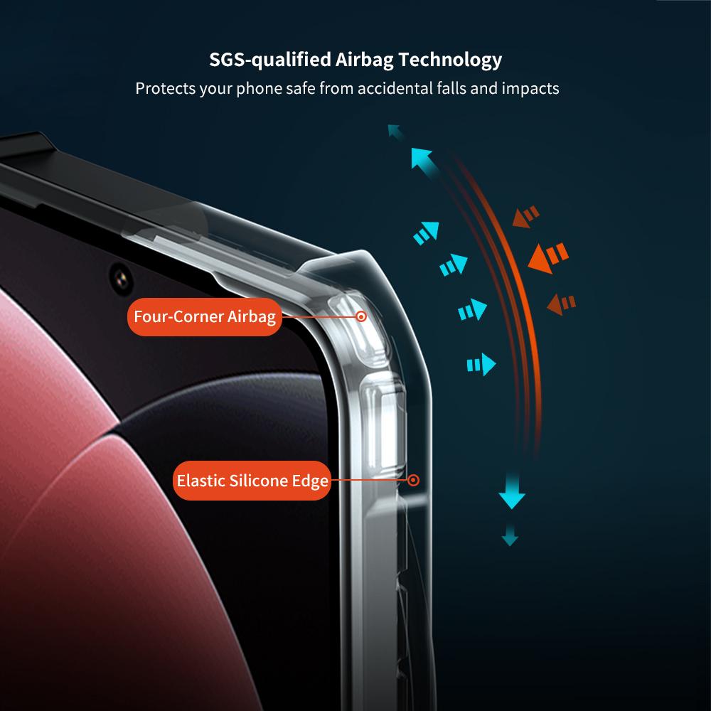 XUNDD Pro Xiaomi 15 Ultra Pouzdro Odolné proti pádu TPU + Akryl Průhledná Zadní strana Kryt Telefonu