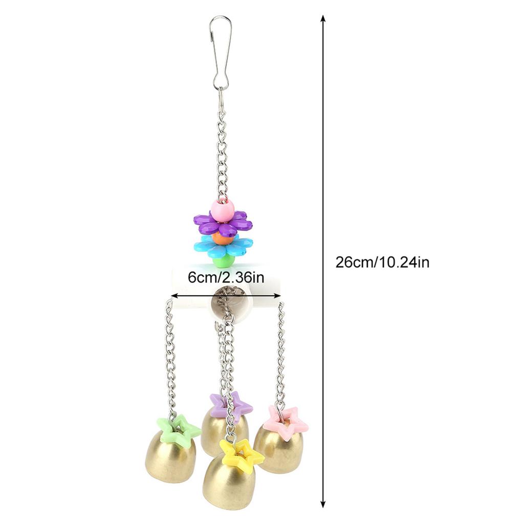 Birds Parrot Swing Toy Climbing Ringing Bells Parakeet Playing Toys Exercise Training Tool