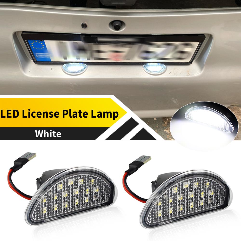 2PCS LED Number Plate Lamp For Toyota Aygo 2005-2014 Tail Lamp White License Plate Light Assembly OEM 81270-0H010 White Light